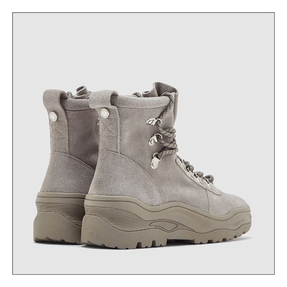 Steve Madden Mojave Gray Suede Sneaker Booties - Picture 4 of 4